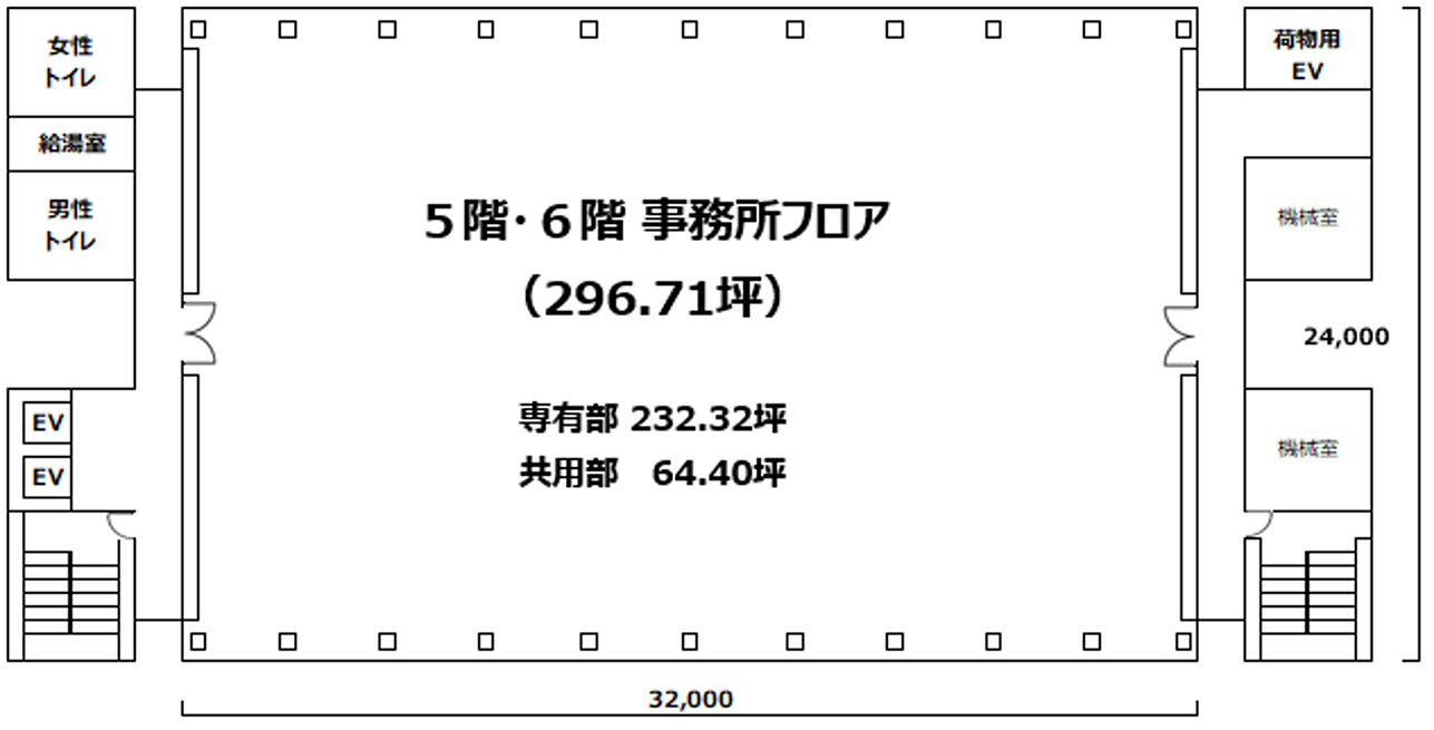千葉県市川市の倉庫：SBS市川ビル　平面図