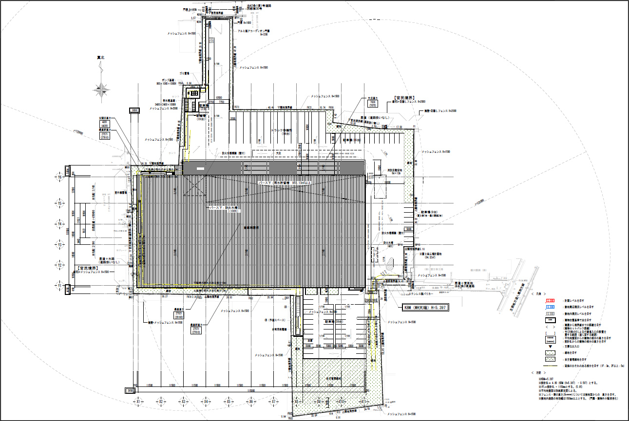 大阪府八尾市の倉庫：物流センター大阪東　配置図